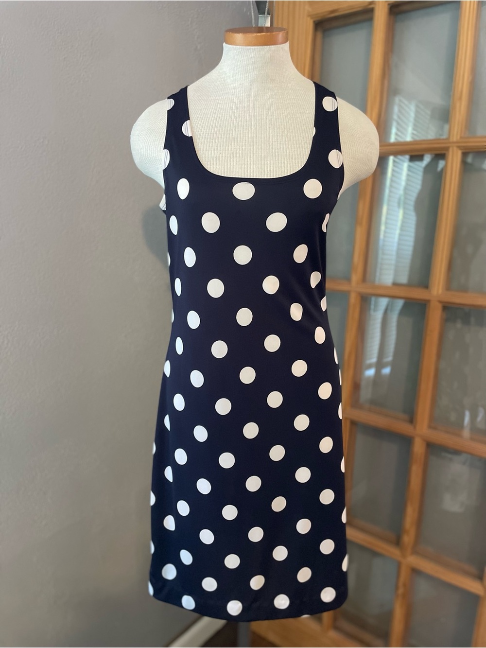 Lauren Ralph Lauren Navy Dress with White Polka Dots